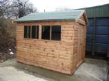image: 2.44m ( 8' ) width | Site Cabin / Heavy Duty Workshop 3 x 2 timbers through out. Extremely Robust  18 inch Hinges 3 x 2 floor joist and roofing structure Tongue and groove floor and roof