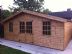 image: Log Cabin | 21mm cladding. 50mm x 50mm internal framing. Possible home office “easy assembly